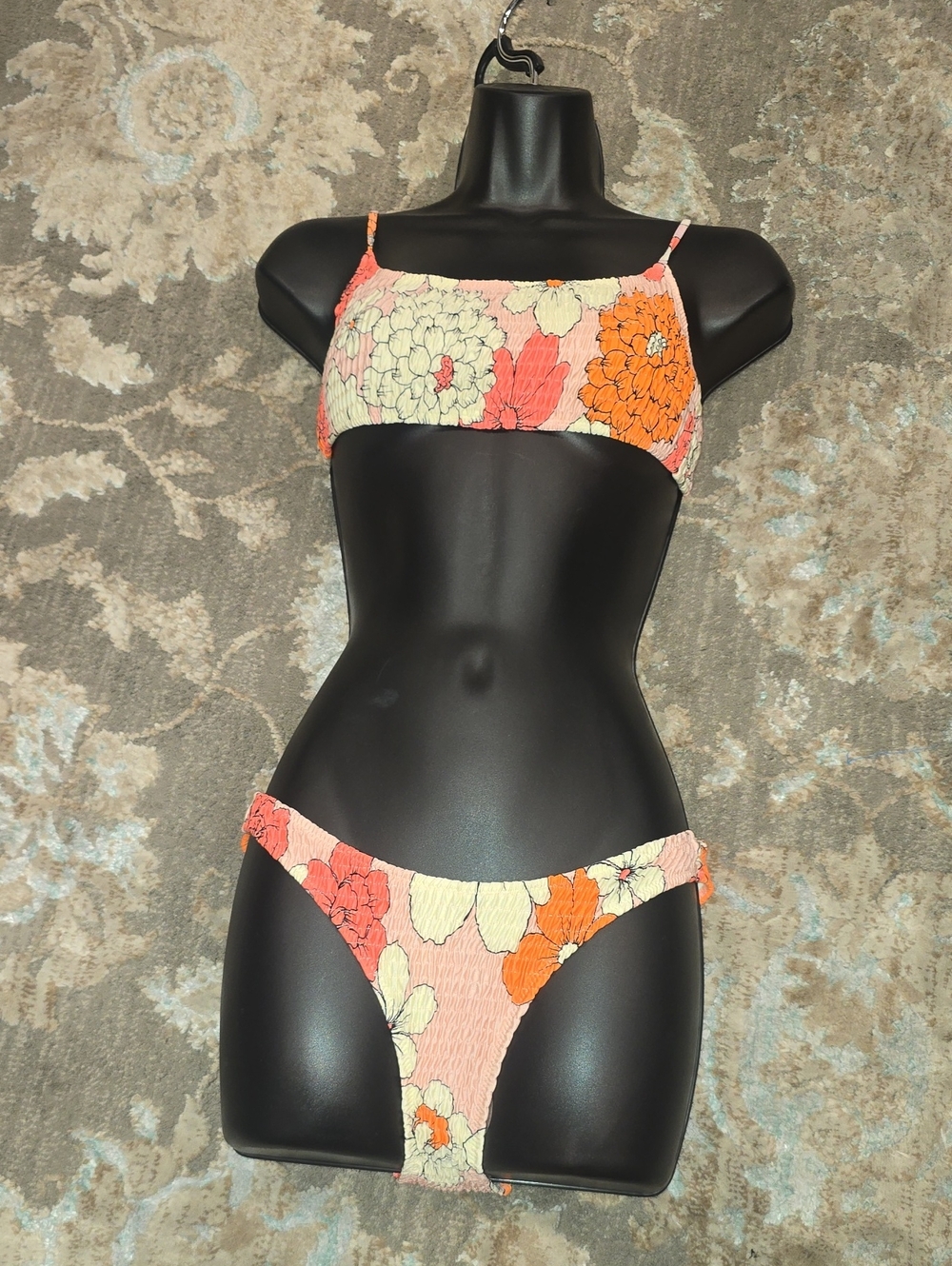 Triangl swimwear Pink & Orange Floral Bikini Set
